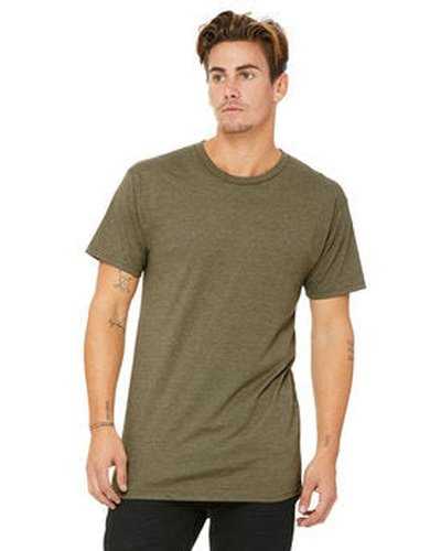 Bella + Canvas 3006 Men's Long Body Urban T-Shirt - Heather Olive - HIT a Double
