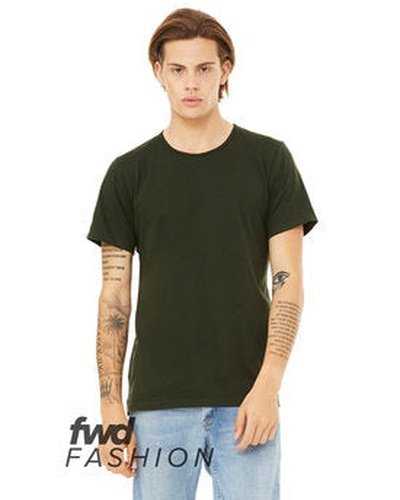 Bella + Canvas 3011C Fwd Fashion Men's Split Hem T-Shirt - Dark Olive - HIT a Double