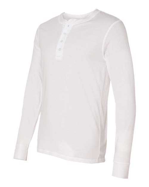 Bella + Canvas 3150 Jersey Henley - White - HIT a Double
