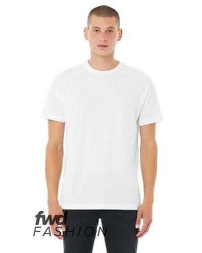 Bella + Canvas 3201 Fwd Fashion Men&#39;s Heather CVC Raglan T-Shirt - Solid White Blend - HIT a Double