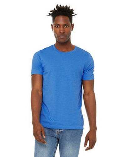 Bella + Canvas 3301C Unisex Sueded T-Shirt - Heather Columbia Blue - HIT a Double