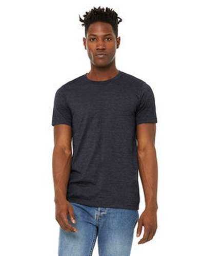 Bella + Canvas 3301C Unisex Sueded T-Shirt - Heather Navy - HIT a Double