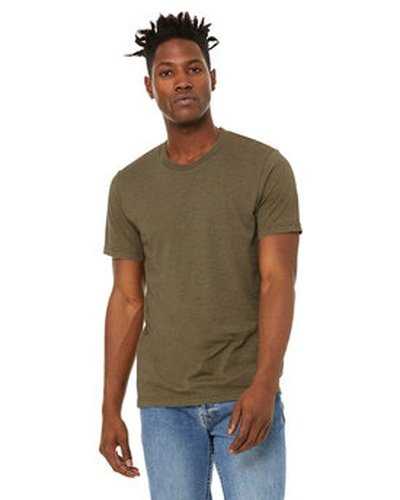 Bella + Canvas 3301C Unisex Sueded T-Shirt - Heather Olive - HIT a Double