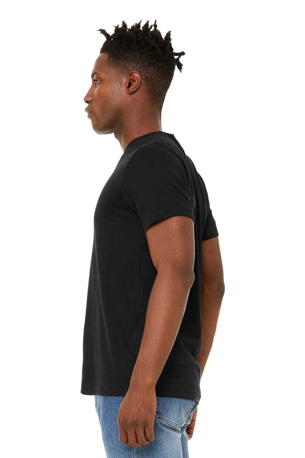 Bella + Canvas 3301 Unisex Sueded Tee - Solid Black Blend - HIT a Double