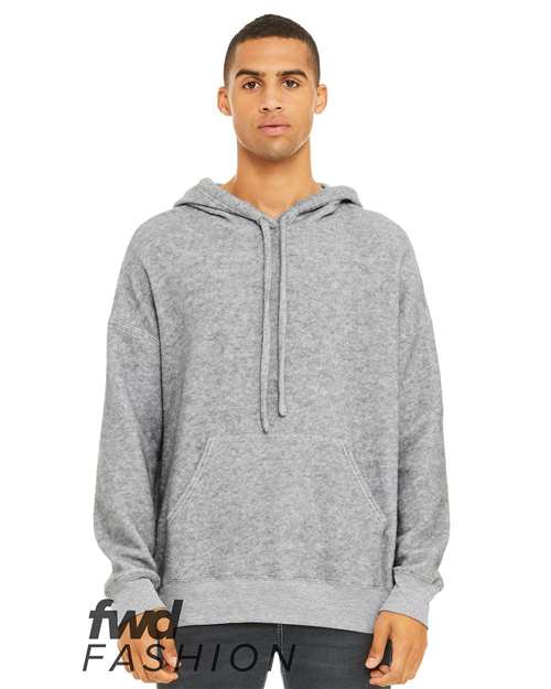 Bella + Canvas 3329 FWD Fashion Unisex Sueded Fleece Hoodie - Athletic Heather - HIT a Double