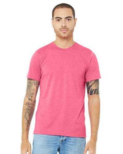Bella + Canvas 3413C Unisex Triblend T-Shirt - Charcoal Pink Triblend - HIT a Double