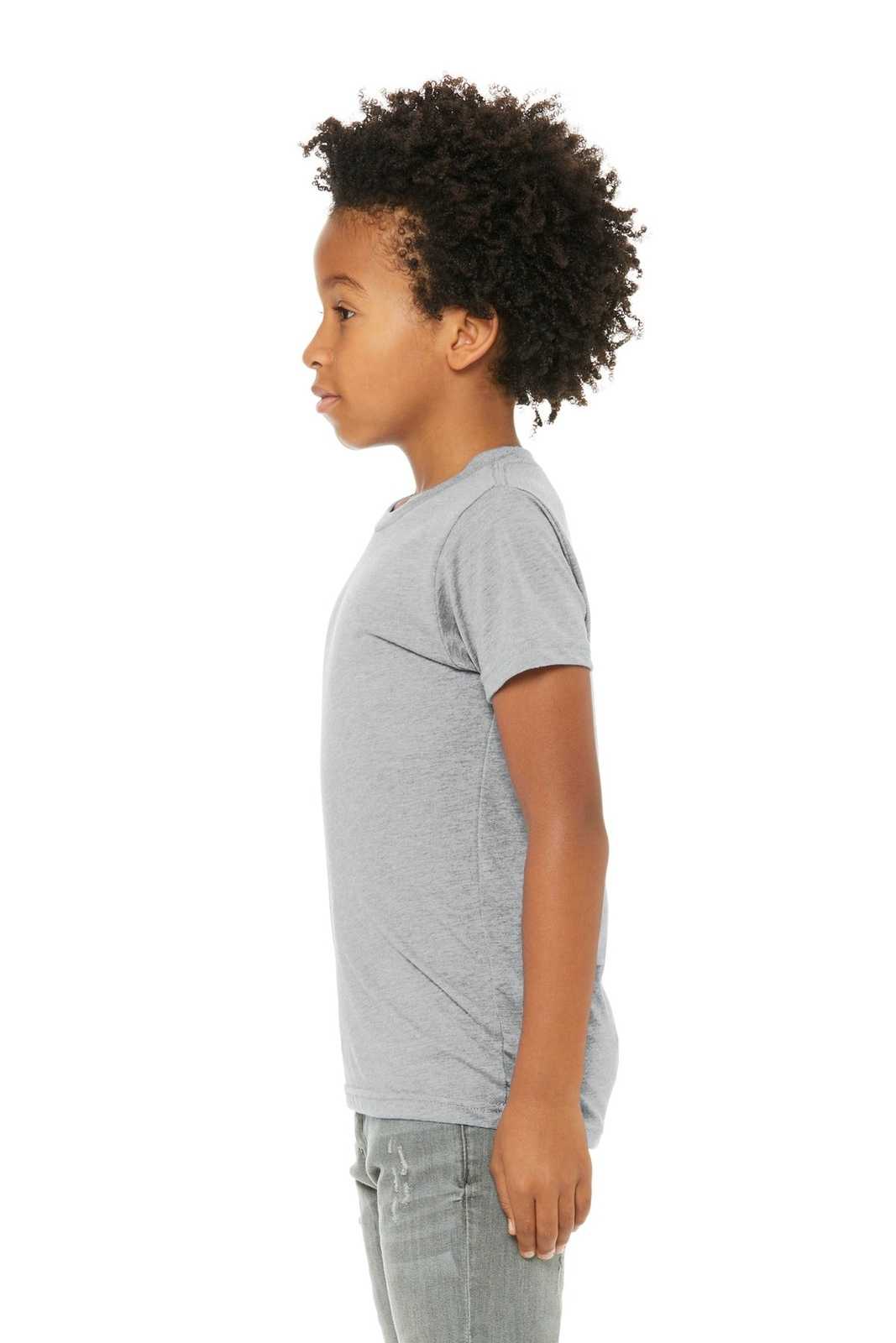 Bella + Canvas 3413Y Youth Triblend Short Sleeve Tee - Athletic Gray Triblend - HIT a Double