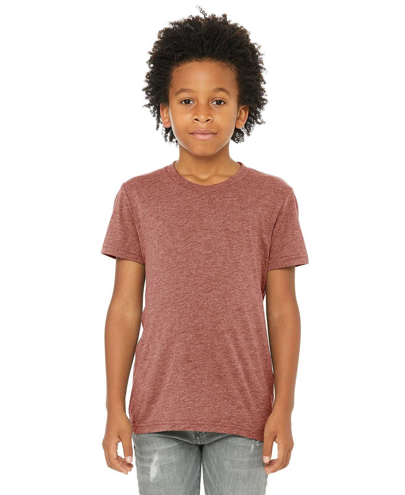Bella + Canvas 3413Y Youth Triblend Short Sleeve Tee - Mauve Triblend - HIT a Double