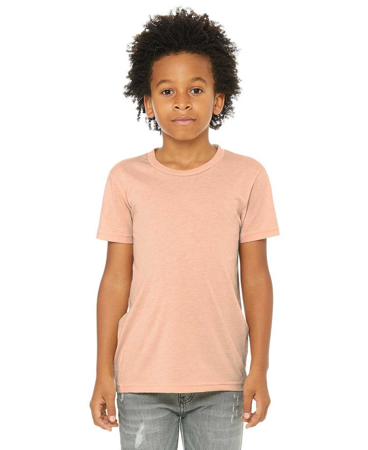 Bella + Canvas 3413Y Youth Triblend Short Sleeve Tee - Peach Triblend - HIT a Double