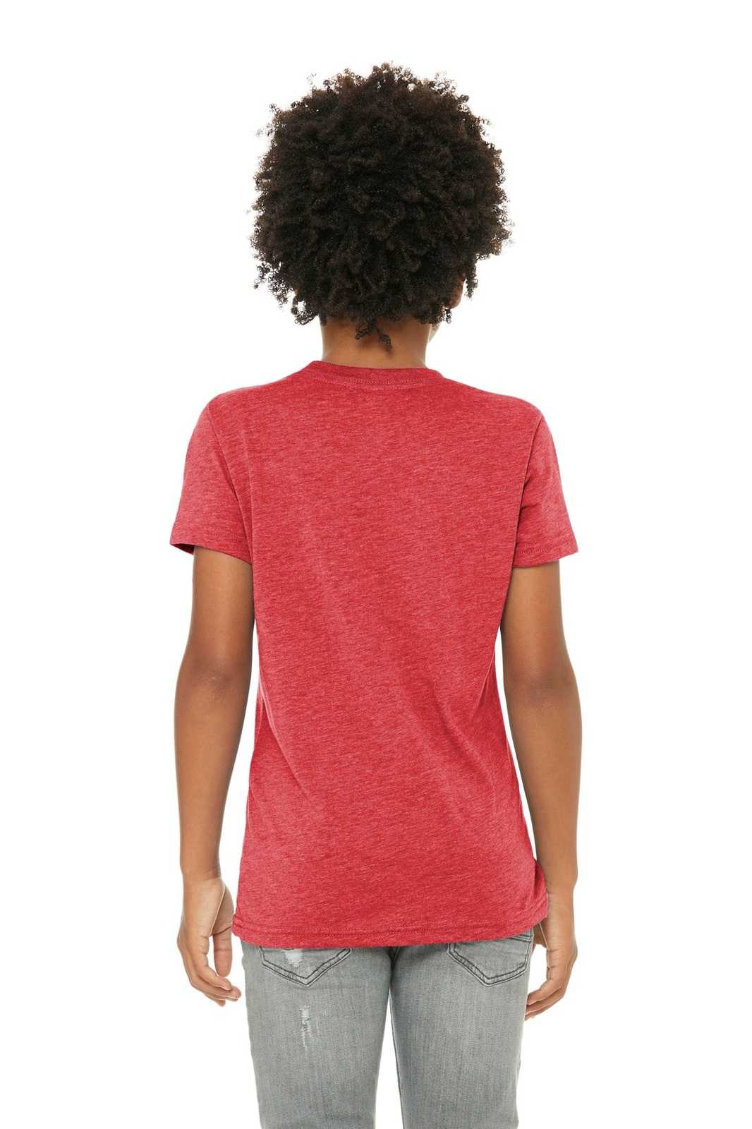 Bella + Canvas 3413Y Youth Triblend Short Sleeve Tee - Red Triblend - HIT a Double