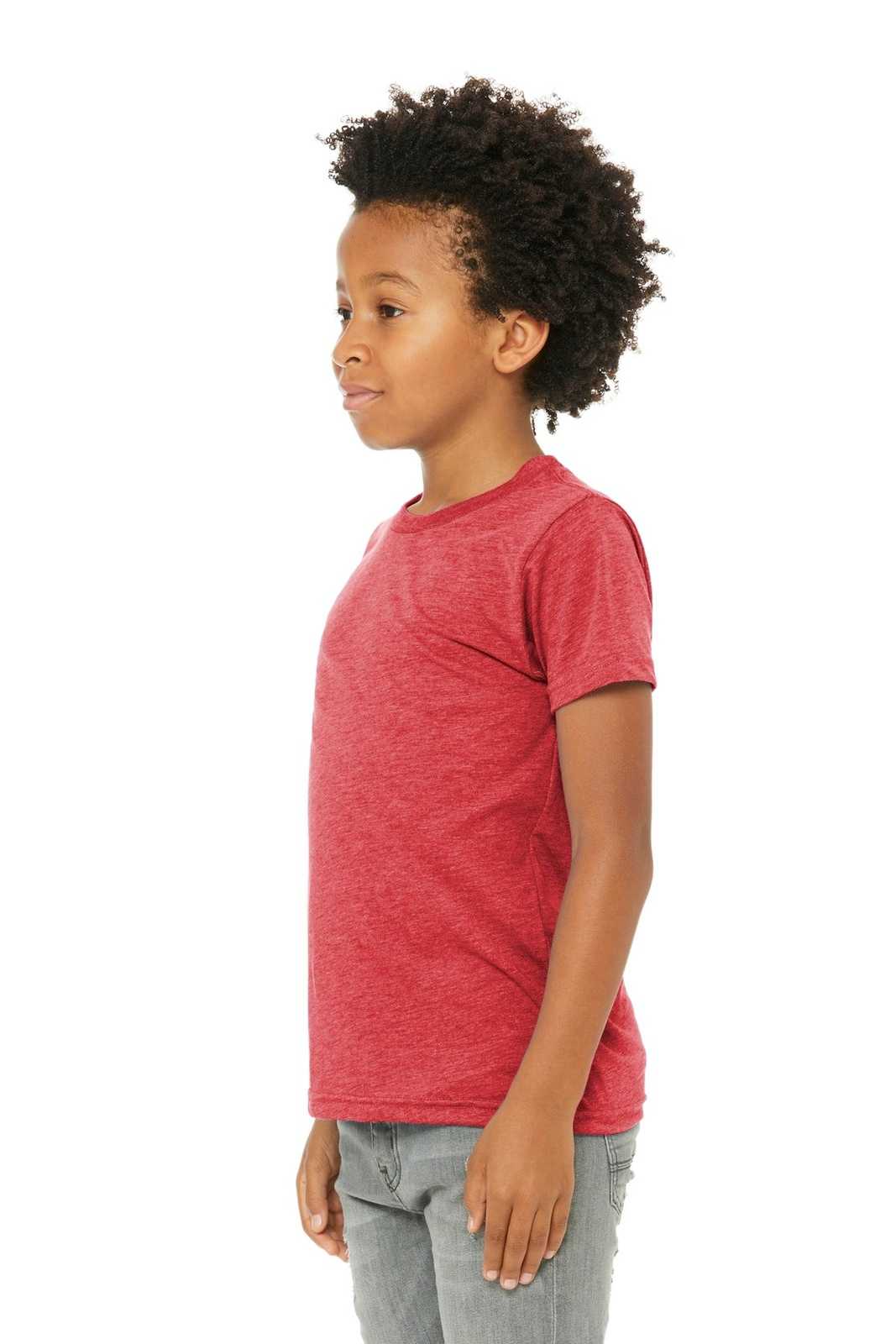 Bella + Canvas 3413Y Youth Triblend Short Sleeve Tee - Red Triblend - HIT a Double