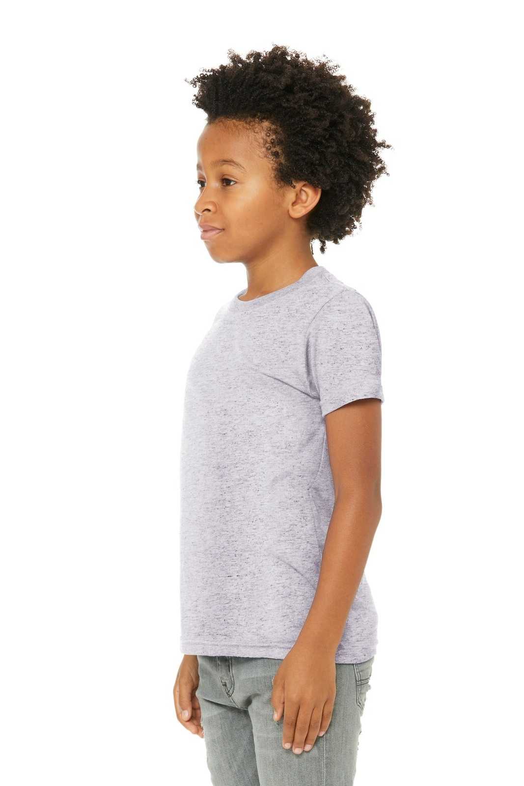 Bella + Canvas 3413Y Youth Triblend Short Sleeve Tee - White Fleck Triblend - HIT a Double