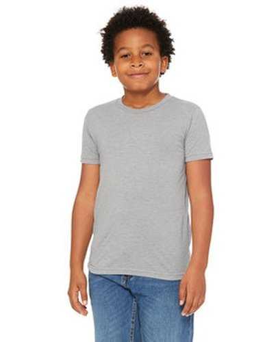 Bella + Canvas 3413Y Youth Triblend Short-Sleeve T-Shirt - Athletic Gray Triblend - HIT a Double