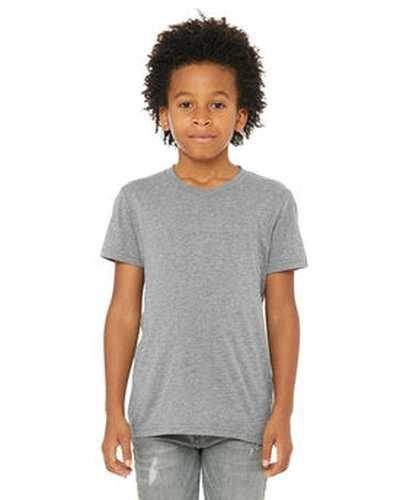 Bella + Canvas 3413Y Youth Triblend Short-Sleeve T-Shirt - Gray Triblend - HIT a Double