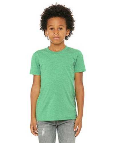 Bella + Canvas 3413Y Youth Triblend Short-Sleeve T-Shirt - Green Triblend - HIT a Double