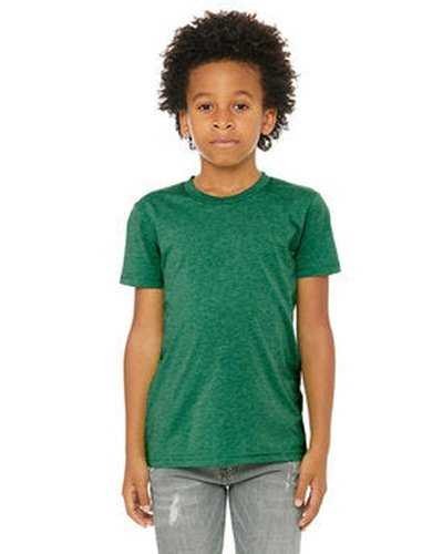 Bella + Canvas 3413Y Youth Triblend Short-Sleeve T-Shirt - Kelly Triblend - HIT a Double