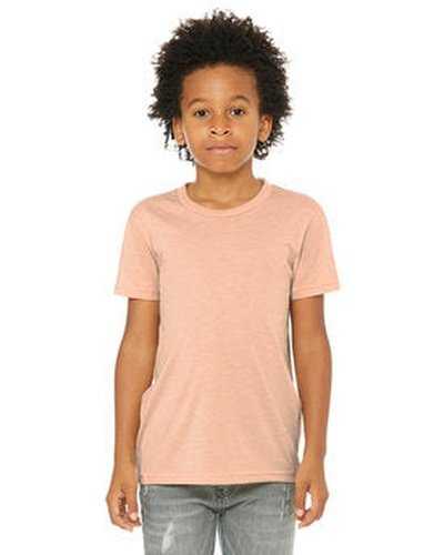 Bella + Canvas 3413Y Youth Triblend Short-Sleeve T-Shirt - Peach Triblend - HIT a Double