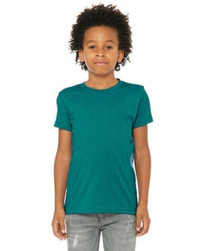 Bella + Canvas 3413Y Youth Triblend Short-Sleeve T-Shirt - Teal Triblend - HIT a Double