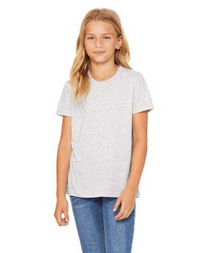 Bella + Canvas 3413Y Youth Triblend Short-Sleeve T-Shirt - White Flck Triblend - HIT a Double