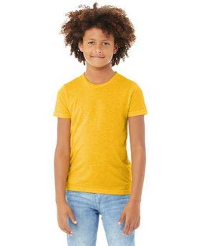 Bella + Canvas 3413Y Youth Triblend Short-Sleeve T-Shirt - Yellow Gold Triblend - HIT a Double