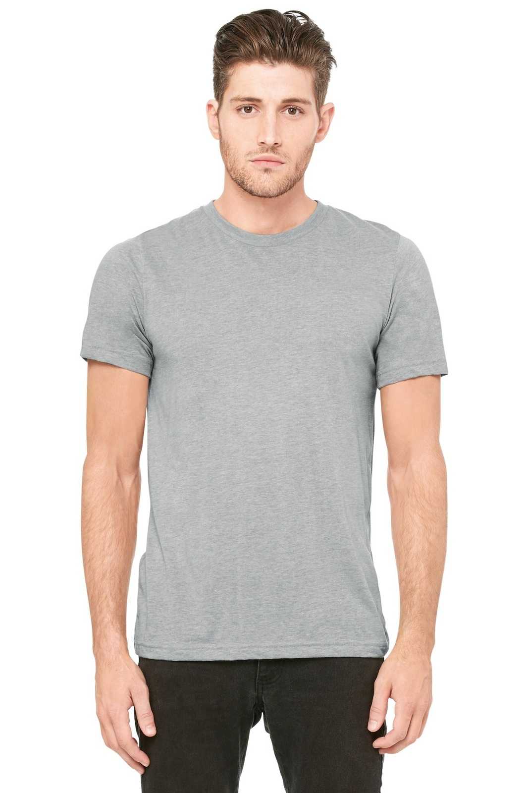 Bella + Canvas 3413 Unisex Triblend Short Sleeve Tee - Athletic Gray Triblend - HIT a Double