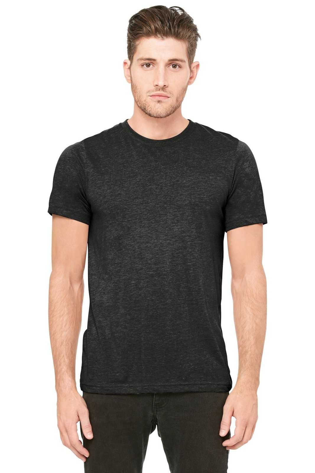 Bella + Canvas 3413 Unisex Triblend Short Sleeve Tee - Charcoal-Black Triblend - HIT a Double