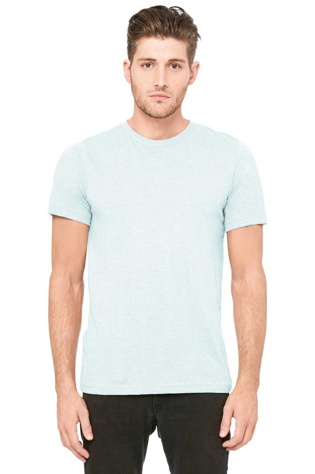 Bella + Canvas 3413 Unisex Triblend Short Sleeve Tee - Ice Blue Triblend - HIT a Double