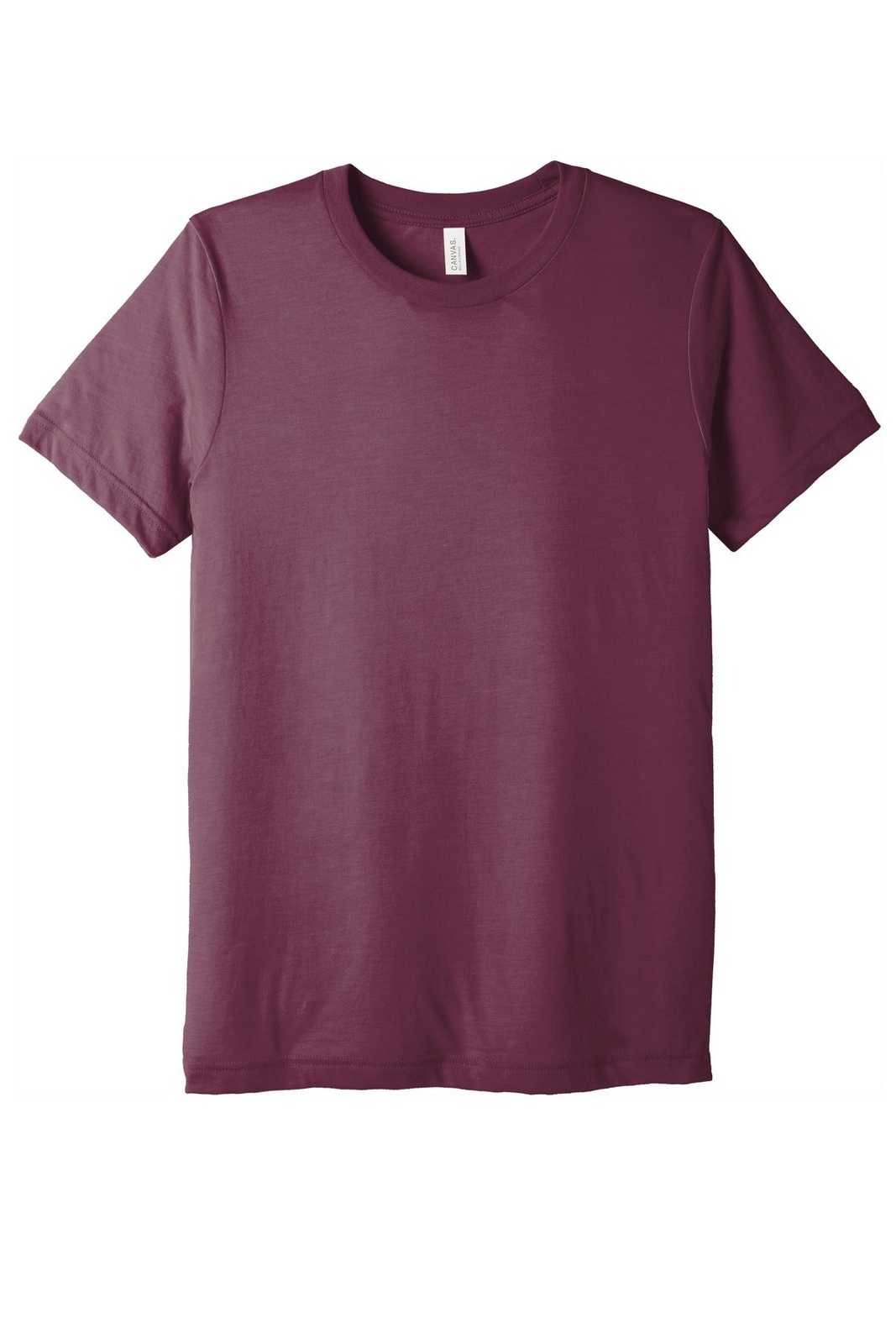 Bella + Canvas 3413 Unisex Triblend Short Sleeve Tee - Maroon Triblend - HIT a Double