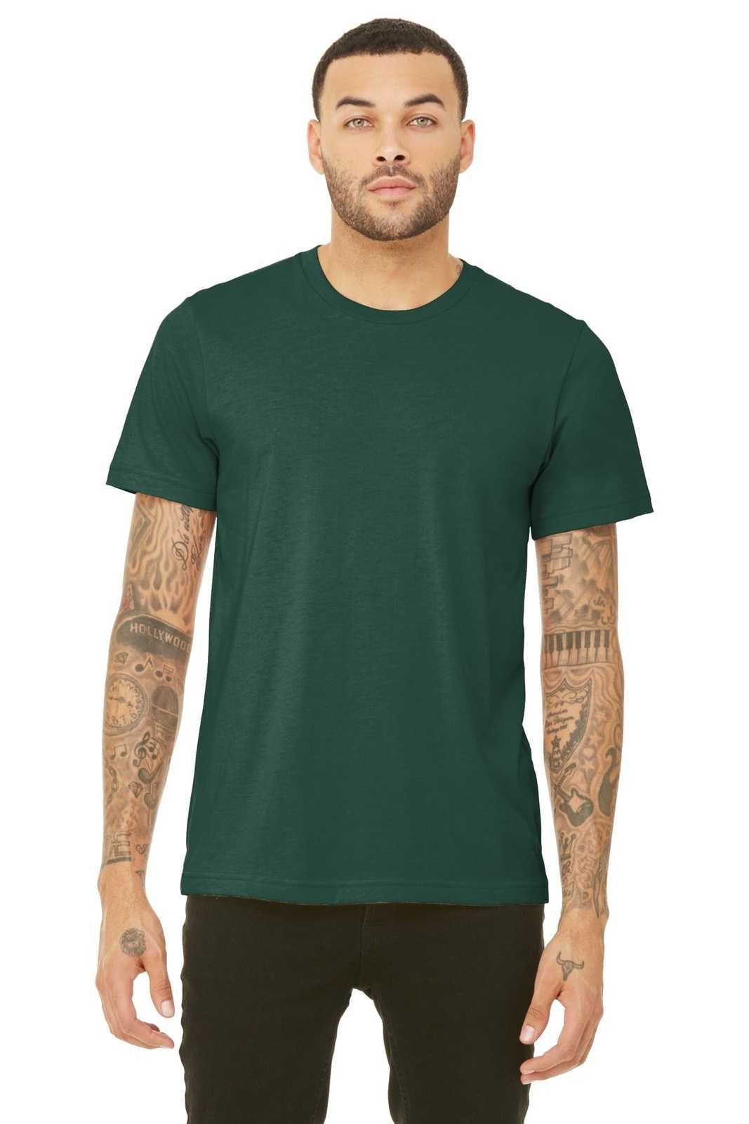 Bella + Canvas 3413 Unisex Triblend Short Sleeve Tee - Solid Forest Triblend - HIT a Double
