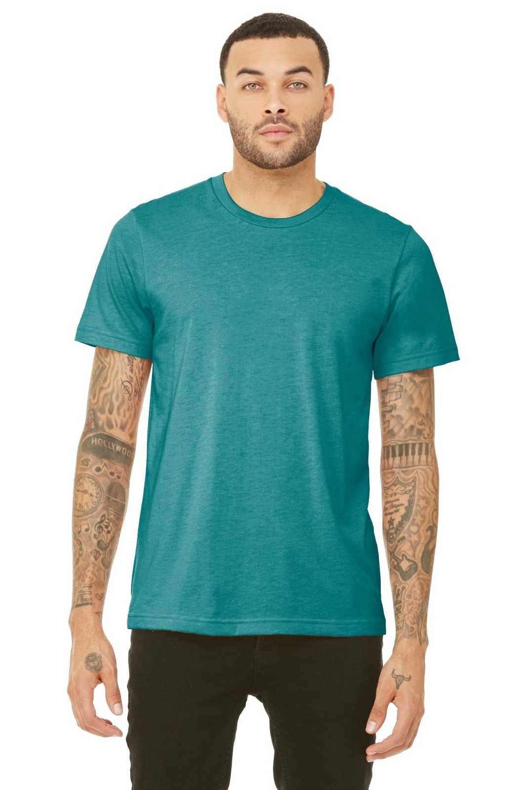 Bella + Canvas 3413 Unisex Triblend Short Sleeve Tee - Teal Triblend - HIT a Double