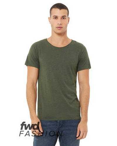 Bella + Canvas 3414C Fwd Fashion Unisex Triblend Raw Neck T-Shirt - Mlightry Green Triblend - HIT a Double