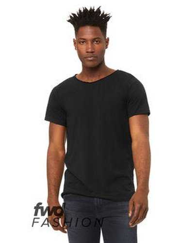 Bella + Canvas 3414C Fwd Fashion Unisex Triblend Raw Neck T-Shirt - Solid Black Triblend - HIT a Double