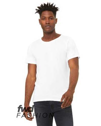 Bella + Canvas 3414C Fwd Fashion Unisex Triblend Raw Neck T-Shirt - Solid White Triblend - HIT a Double