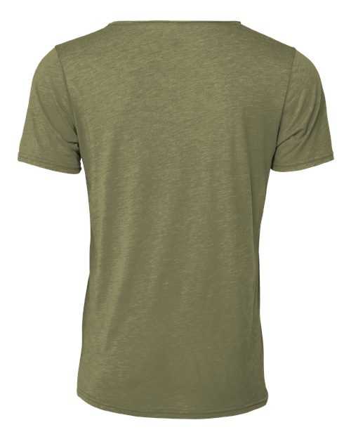 Bella + Canvas 3414 FWD Fashion Unisex Triblend Raw Neck Tee - Olive Triblend - HIT a Double