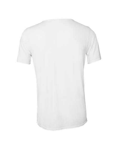Bella + Canvas 3414 FWD Fashion Unisex Triblend Raw Neck Tee - Solid White Triblend - HIT a Double