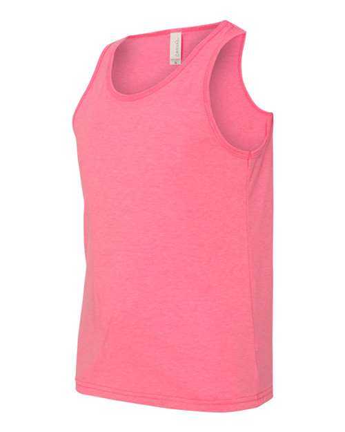 Bella + Canvas 3480Y Youth Jersey Tank - Neon Pink - HIT a Double