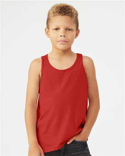 Bella + Canvas 3480Y Youth Jersey Tank - Red - HIT a Double