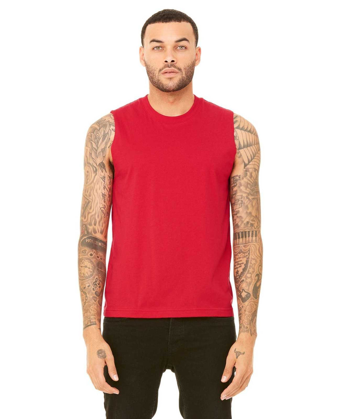 Bella + Canvas 3483 Unisex Jersey Muscle Tank - Red - HIT a Double
