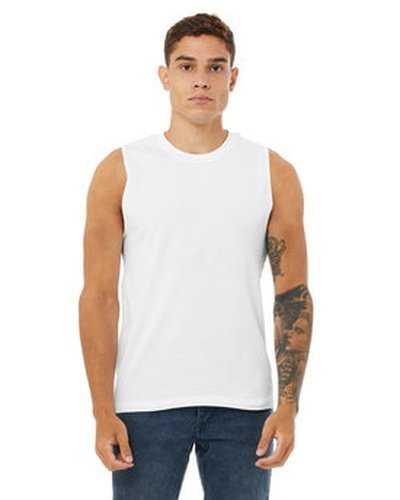Bella + Canvas 3483 Unisex Jersey Muscle Tank - White - HIT a Double