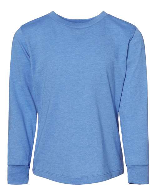 Bella + Canvas 3501T Toddler Jersey Long Sleeve Tee - Heather Columbia Blue - HIT a Double