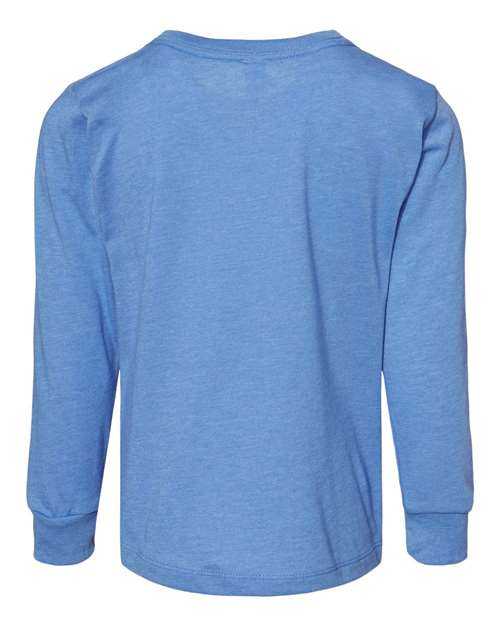 Bella + Canvas 3501T Toddler Jersey Long Sleeve Tee - Heather Columbia Blue - HIT a Double