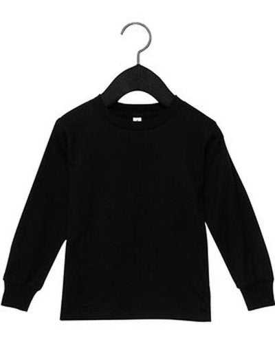 Bella + Canvas 3501T Toddler Jersey Long Sleeve T-Shirt - Black - HIT a Double
