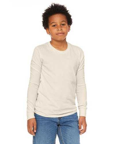 Bella + Canvas 3501Y Youth Jersey Long-Sleeve T-Shirt - Natural - HIT a Double