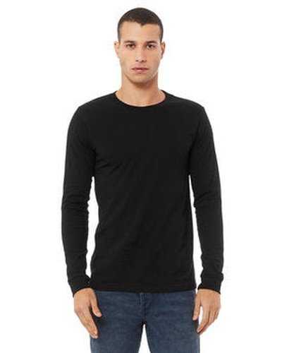 Bella + Canvas 3501 Unisex Jersey Long-Sleeve T-Shirt - Black - HIT a Double