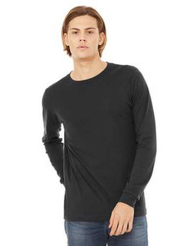 Bella + Canvas 3501 Unisex Jersey Long-Sleeve T-Shirt - Dark Gray - HIT a Double
