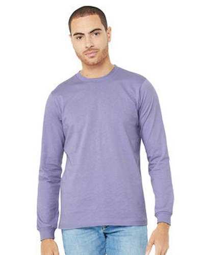 Bella + Canvas 3501 Unisex Jersey Long-Sleeve T-Shirt - Dark Lavender - HIT a Double