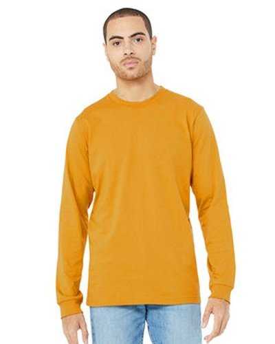Bella + Canvas 3501 Unisex Jersey Long-Sleeve T-Shirt - Mustard - HIT a Double