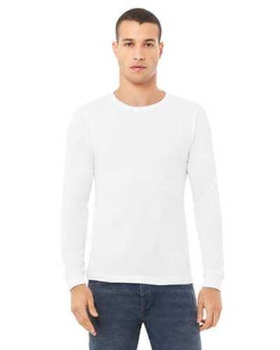 Bella + Canvas 3501 Unisex Jersey Long-Sleeve T-Shirt - White - HIT a Double