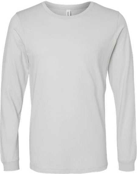 Bella + Canvas 3501 Unisex Jersey Long Sleeve Tee - Silver" - "HIT a Double