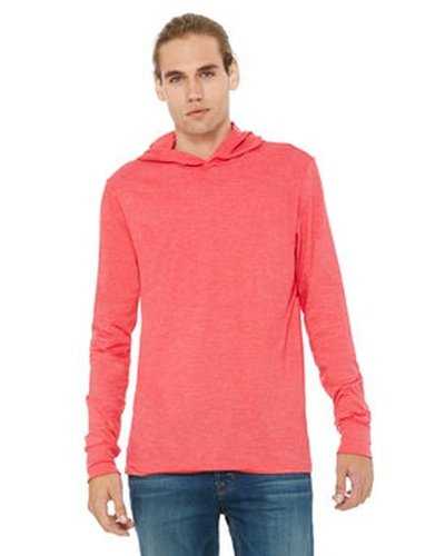 Bella + Canvas 3512 Unisex Jersey Long-Sleeve Hoodie - Heather Red - HIT a Double